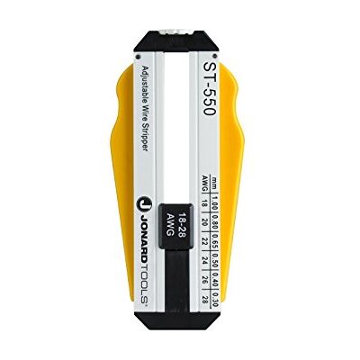 Jonard Tools ABS pelacables de precisión ajustable, 18 a 28 AWG, 3-57/64 pulgadas de longitud x 1-19/32 pulgadas de altura x 19/32 pulgadas de grosor Jonard Tools ABS pelacables de precisión ajustable, 18 a 28 AWG, 3-57/64 pulgadas de longitud x 1-19/32 pulgadas de altura x 19/32 pulgadas de grosor