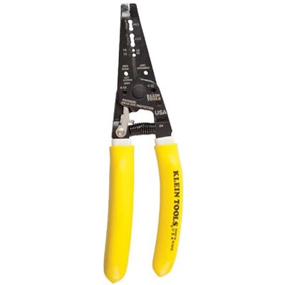 KLEIN TOOLS Cortacables y pelacables, fabricado en Estados Unidos, pelacables doble NM y cortador para cobre sólido, tiras 12 y 14 AWG KLEIN TOOLS Cortacables y pelacables, fabricado en Estados Unidos, pelacables doble NM y cortador para cobre sólido, tiras 12 y 14 AWG