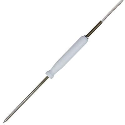 iOVEO PT100 Sensor de perforación con mango de teflón y sensor de temperatura del núcleo (apto para alimentos, teflón, resistente al vapor de agua), 4 metros iOVEO PT100 Sensor de perforación con mango de teflón y sensor de temperatura del núcleo (apto para alimentos, teflón, resistente al vapor de agua), 4 metros