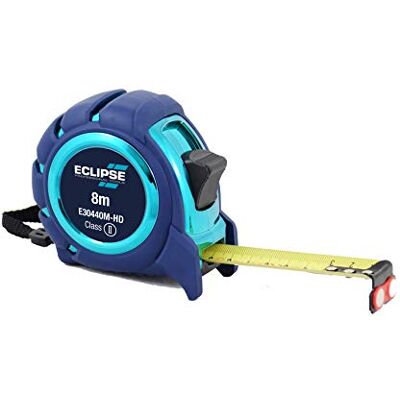 ECLIPSE Professional Tools E30440-HD Heavy Duty 8M Tape Métrica e Imperial ECLIPSE Professional Tools E30440-HD Heavy Duty 8M Tape Métrica e Imperial