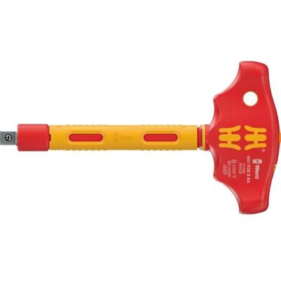 Wera 410 i VDE B RA Destornillador de adaptador de mango en T con aislamiento VDE con función de carraca para llaves de vaso de 3/8", 3/8" x 130 mm Wera 410 i VDE B RA Destornillador de adaptador de mango en T con aislamiento VDE con función de carraca para llaves de vaso de 3/8", 3/8" x 130 mm