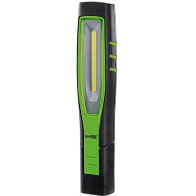 Draper 10W COB LED lámpara de inspección recargable, verde Draper 10W COB LED lámpara de inspección recargable, verde