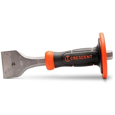 Crescent Cincel de suelo con protector de mano de 2-1/5.1 cm x 25.4 cm Crescent Cincel de suelo con protector de mano de 2-1/5.1 cm x 25.4 cm