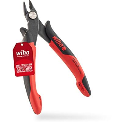 Wiha Alicates de corte diagonal Electronic con cabeza puntiaguda ancha con chaflán pequeño 135 mm, 5 1/3" (27393) Wiha Alicates de corte diagonal Electronic con cabeza puntiaguda ancha con chaflán pequeño 135 mm, 5 1/3" (27393)