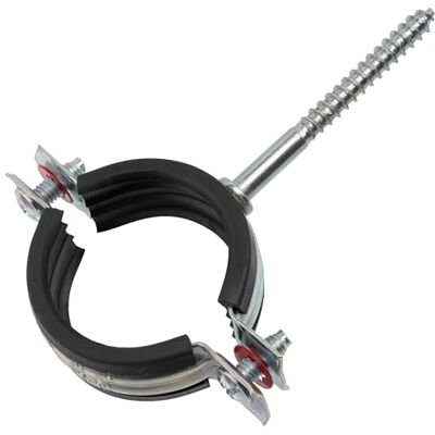 AERZETIX Juego de 5 Abrazaderas Simples Aisladas con Tornillo para Tubo 1 1/4" Montaje Horizontal o Vertical Rango de Sujeción 38-45 mm en Acero con Junta de Goma AERZETIX Juego de 5 Abrazaderas Simples Aisladas con Tornillo para Tubo 1 1/4" Montaje Horizontal o Vertical Rango de Sujeción 38-45 mm en Acero con Junta de Goma
