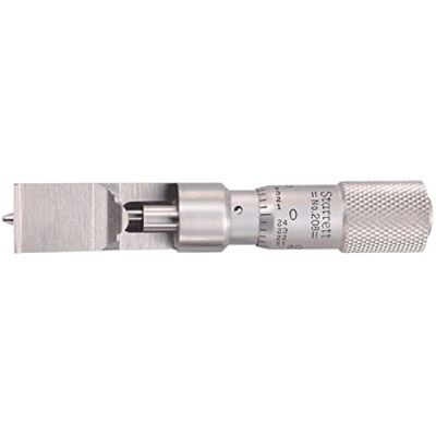 Starrett Can Micrometro de costura, entrelazado liso, rango de 0 – 0,94 cm, graduación de 0,001 pulgadas, con calibre de profundidad (gama de 0,2") Starrett Can Micrometro de costura, entrelazado liso, rango de 0 – 0,94 cm, graduación de 0,001 pulgadas, con calibre de profundidad (gama de 0,2")