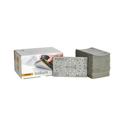 Mirka papel de lija Iridium 81x133mm cierre adhesivo 54 agujeros Mirka papel de lija Iridium 81x133mm cierre adhesivo 54 agujeros