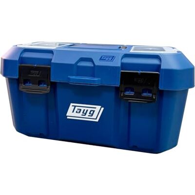 Tayg Estuche y Bandeja Interior Extraíbles, Cierres Metálicos en Acero, Tapa con cajones, Soporta hasta 120 kg, Caja Herramientas Vacia Polipropileno, 500 x 279 x 254 mm Tayg Estuche y Bandeja Interior Extraíbles, Cierres Metálicos en Acero, Tapa con cajones, Soporta hasta 120 kg, Caja Herramientas Vacia Polipropileno, 500 x 279 x 254 mm