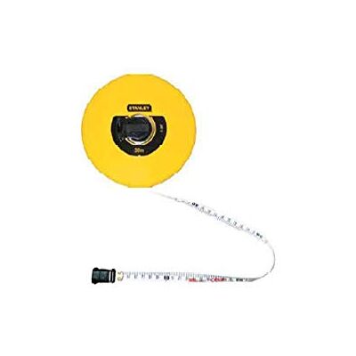 Stanley Cinta métrica de fibra de vidrio larga de 30 m, Resistente a la corrosión, caja cerrada de ABS, alta precisión, revestimiento duradero Stanley Cinta métrica de fibra de vidrio larga de 30 m, Resistente a la corrosión, caja cerrada de ABS, alta precisión, revestimiento duradero