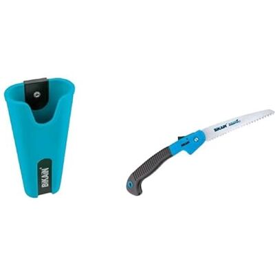 Bikain Kit de Serrucho de Poda Plegable y Funda Modelo Dentado Japonés Mango Bimaterial, Ergonómico y Antideslizante Funda Flexible Multiusos Tamaño 18 cm Color Azul Bikain Kit de Serrucho de Poda Plegable y Funda Modelo Dentado Japonés Mango Bimaterial, Ergonómico y Antideslizante Funda Flexible Multiusos Tamaño 18 cm Color Azul