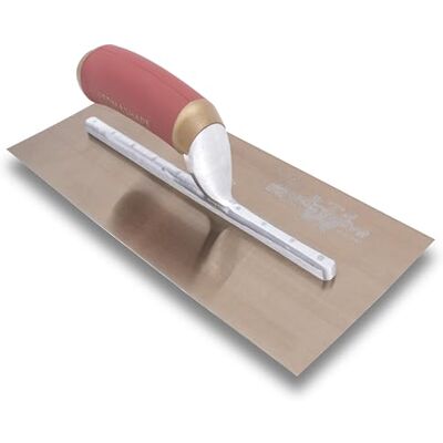 Marshalltown Llana alisadora PermaShape de , forma curva, de acero dorado, perfecta para yeseros y revocadores, dimensiones de la llana: 305x127 mm Marshalltown Llana alisadora PermaShape de , forma curva, de acero dorado, perfecta para yeseros y revocadores, dimensiones de la llana: 305x127 mm