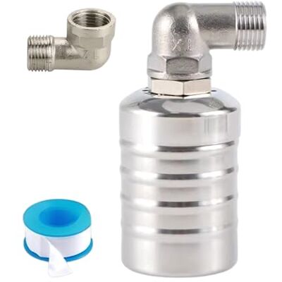 MAGIC SELECT Válvula de Flotador Automática 1/2 Pulgada Control de Nivel de Agua, Para Piscina y Tanque de Agua, Llenado Automático, Acero Inoxidable 304 MAGIC SELECT Válvula de Flotador Automática 1/2 Pulgada Control de Nivel de Agua, Para Piscina y Tanque de Agua, Llenado Automático, Acero Inoxidable 304