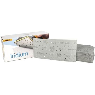 Mirka papel de lija Iridium 115x230mm cierre adhesivo 55 agujeros Mirka papel de lija Iridium 115x230mm cierre adhesivo 55 agujeros