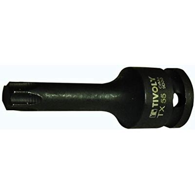 Tivoly Llave de vaso de impacto Torx macho n.º 55, fosfato, color negro Tivoly Llave de vaso de impacto Torx macho n.º 55, fosfato, color negro