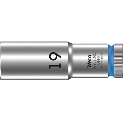 Wera 8790 HMC Deep Llave de vaso larga con arrastre de 1/2", 19.0 mm Wera 8790 HMC Deep Llave de vaso larga con arrastre de 1/2", 19.0 mm