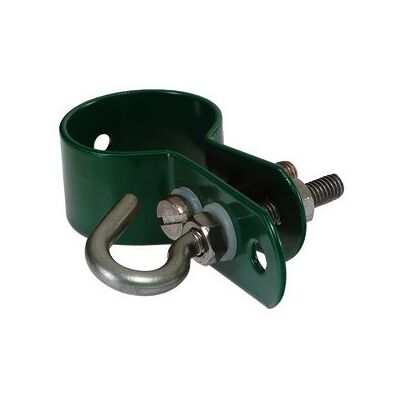 Alberts Abrazadera para barras tensoras de cercado, Galvanizada, recubrimiento plástico verde, Ø de la abrazadera 60 mm Alberts Abrazadera para barras tensoras de cercado, Galvanizada, recubrimiento plástico verde, Ø de la abrazadera 60 mm