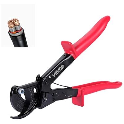 VEVOR Cortador de Cable de Trinquete, Cortador para Cables de Cobre y Aluminio de hasta 240 mm², Mangos con Recubrimiento de PVC, Herramienta de Electricista para Construcción Renovación Eléctricas VEVOR Cortador de Cable de Trinquete, Cortador para Cables de Cobre y Aluminio de hasta 240 mm², Mangos con Recubrimiento de PVC, Herramienta de Electricista para Construcción Renovación Eléctricas