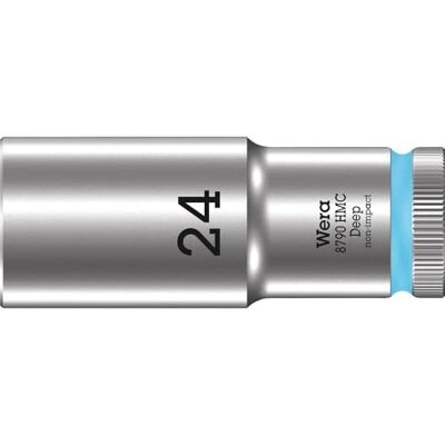 Wera 8790 HMC Deep Llave de vaso larga con arrastre de 1/2", 24.0 mm Wera 8790 HMC Deep Llave de vaso larga con arrastre de 1/2", 24.0 mm
