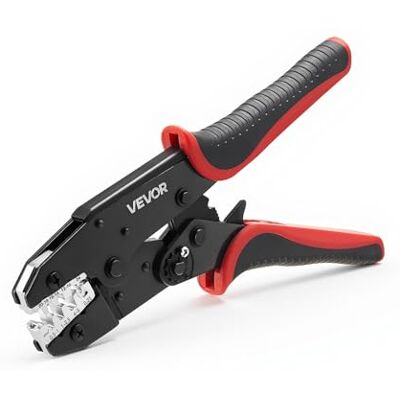 VEVOR Crimpadora Terminales Eléctricos 0,25-6 mm², Alicates de Crimpado con Trinquete, con Marcas Métrica y de AWG, Liberación Rápida, Presión Ajustable, Herramienta de Crimpado para Cables Eléctricos VEVOR Crimpadora Terminales Eléctricos 0,25-6 mm², Alicates de Crimpado con Trinquete, con Marcas Métrica y de AWG, Liberación Rápida, Presión Ajustable, Herramienta de Crimpado para Cables Eléctricos