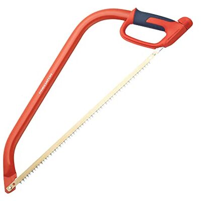 Jackson Sierra de arco Predator de 21" (530 mm), sierra para madera con bastidor tensado, hoja de 21" con dientes tipo clavija para madera dura seca y madera curada Jackson Sierra de arco Predator de 21" (530 mm), sierra para madera con bastidor tensado, hoja de 21" con dientes tipo clavija para madera dura seca y madera curada