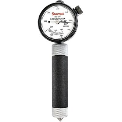 Starrett inch Medidor de avellanado de lectura, ángulo de 82 grados, rango de 0,160-0,360 Starrett inch Medidor de avellanado de lectura, ángulo de 82 grados, rango de 0,160-0,360
