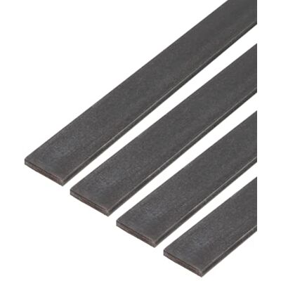 Alberts GAH- 432584 Barra plana de acero de calidad prémium laminado en caliente, longitud 1 m, ancho 15 mm, juego de 4 Alberts GAH- 432584 Barra plana de acero de calidad prémium laminado en caliente, longitud 1 m, ancho 15 mm, juego de 4