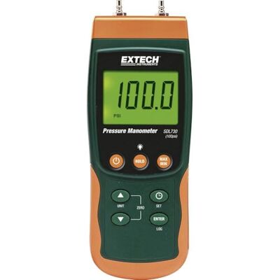 EXTECH Differenzdruckmanometer, 101,5 psi, SD-Karte Differenzdruck bis 101,5 psi (7000 mbar), Dualeingang, 10 Einheiten, +/-2%FS, speichert 99, SD-Excel EXTECH Differenzdruckmanometer, 101,5 psi, SD-Karte Differenzdruck bis 101,5 psi (7000 mbar), Dualeingang, 10 Einheiten, +/-2%FS, speichert 99, SD-Excel