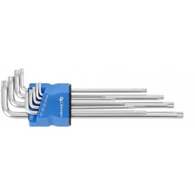 Högert Technik Llave Torx S2, 9 unidades, extralarga, Högert Technik Llave Torx S2, 9 unidades, extralarga,