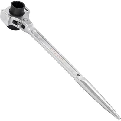 DAKCOS 3 en 1 Llave de Carraca de Andamio reversible 19/22 mm, plateado DAKCOS 3 en 1 Llave de Carraca de Andamio reversible 19/22 mm, plateado