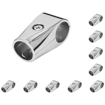 Adoorniequea Juego de 10 abrazaderas de tubo en T de 25 mm de diámetro interior para vallas, barcos, andamios Adoorniequea Juego de 10 abrazaderas de tubo en T de 25 mm de diámetro interior para vallas, barcos, andamios