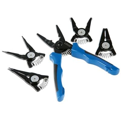 Laser Interchangeable Circlip Plier & Crimper Set 5-in-1 Laser Interchangeable Circlip Plier & Crimper Set 5-in-1