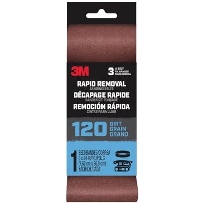 3M Cinta de Lijado, marrón, 3 in x 24 in 3M Cinta de Lijado, marrón, 3 in x 24 in
