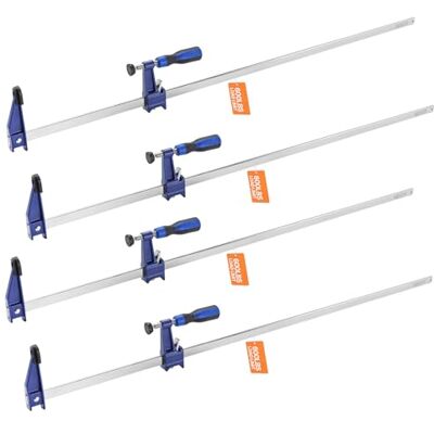 VEVOR Sargentos de Barra para Carpintería, 4 Piezas Apertura de 91,4 cm, Abrazadera en F Bloqueable de Hierro Fundido y Acero al Carbono con Límite de Carga de 272 kg para Carpintería y Metalurgia VEVOR Sargentos de Barra para Carpintería, 4 Piezas Apertura de 91,4 cm, Abrazadera en F Bloqueable de Hierro Fundido y Acero al Carbono con Límite de Carga de 272 kg para Carpintería y Metalurgia