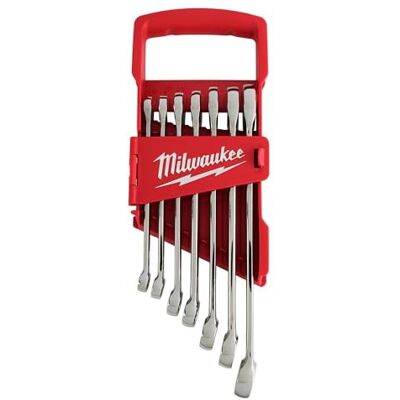 Milwaukee Juego de 7 llaves combinadas MAXBITE Imperial, 3/8; 7/16; 1/2; 9/16; 5/8; 11/16; 3/4" 7pc Metric Comb. Spanner Set – 7pc Milwaukee Juego de 7 llaves combinadas MAXBITE Imperial, 3/8; 7/16; 1/2; 9/16; 5/8; 11/16; 3/4" 7pc Metric Comb. Spanner Set – 7pc