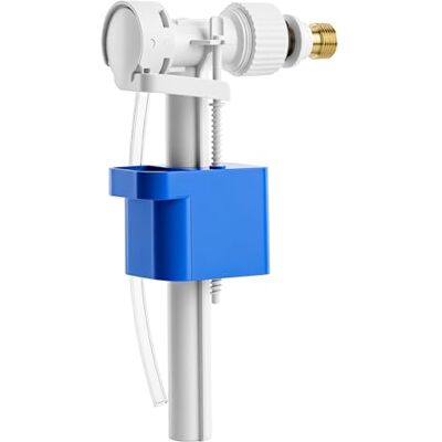 QWORK ® 2 Piezas Válvula de Llenado de Inodoro Universal con Conector de Latón G3/8" y G1/2" – Mecanismo de Flotador Ajustable para Cisternas Empotradas y Vistas, Repuesto de Entrada de Agua WC QWORK ® 2 Piezas Válvula de Llenado de Inodoro Universal con Conector de Latón G3/8" y G1/2" – Mecanismo de Flotador Ajustable para Cisternas Empotradas y Vistas, Repuesto de Entrada de Agua WC