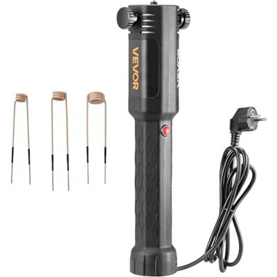 VEVOR Calentador de Inducción para Extracción de Tornillos, 1100 W, Calentador para Extracción de Tornillos Oxidados, Herramientas de Reparación de Taller con 3 Bobinas, 385 x 72 x 74 mm, Negro VEVOR Calentador de Inducción para Extracción de Tornillos, 1100 W, Calentador para Extracción de Tornillos Oxidados, Herramientas de Reparación de Taller con 3 Bobinas, 385 x 72 x 74 mm, Negro