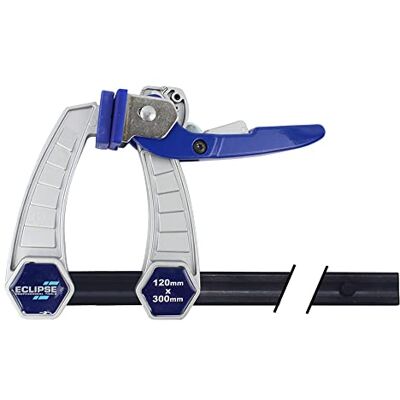 ECLIPSE Professional Tools Abrazadera de palanca de liberación rápida de 12" con profundidad de garganta de 120mm ECLIPSE Professional Tools Abrazadera de palanca de liberación rápida de 12" con profundidad de garganta de 120mm