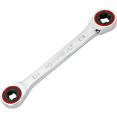 Powerbuilt doble de trinquete llave de estrella E-Star – E6/E8 Powerbuilt doble de trinquete llave de estrella E-Star – E6/E8