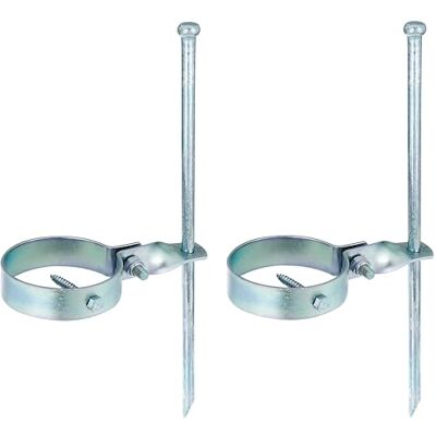 Alberts GAH- 204877 Anclaje para columpio para fijación en el suelo, galvanizado en amarillo, longitud 390 mm, abrazaderas de 100 mm de diámetro, juego de 2 Alberts GAH- 204877 Anclaje para columpio para fijación en el suelo, galvanizado en amarillo, longitud 390 mm, abrazaderas de 100 mm de diámetro, juego de 2