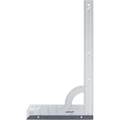 wolfcraft Escuadra universal de 500 mm I I Para medir, trazar, dibujar y hacer cortes guiados I Con escala de medición angular y líneas paralelas, plantilla de marcado y perforación de bisagra wolfcraft Escuadra universal de 500 mm I I Para medir, trazar, dibujar y hacer cortes guiados I Con escala de medición angular y líneas paralelas, plantilla de marcado y perforación de bisagra