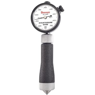 Starrett inch Medidor de avellanado de lectura, ángulo de 90 grados, rango de 0,360-0,560 Starrett inch Medidor de avellanado de lectura, ángulo de 90 grados, rango de 0,360-0,560