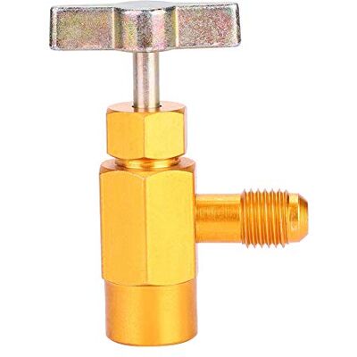 Terisass Can Tap Valve Herramienta dispensadora de refrigerante Válvula de apertura de refrigerante Latón para R-134a R-134 AC Refrigerante Tap 1/2 "Herramienta de válvula de rosca Acme Terisass Can Tap Valve Herramienta dispensadora de refrigerante Válvula de apertura de refrigerante Latón para R-134a R-134 AC Refrigerante Tap 1/2 "Herramienta de válvula de rosca Acme