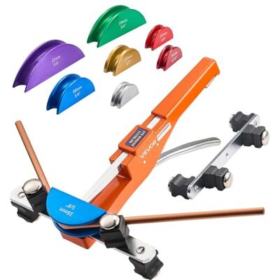 VEVOR Kit de Dobladora de Tubos 6 a 22 mm, Compacta, con Trinquete, Avance/Retroceso, con Matrices de Aleación de Aluminio de 7 Colores, para HVAC de Cobre (Colorido, Avance) VEVOR Kit de Dobladora de Tubos 6 a 22 mm, Compacta, con Trinquete, Avance/Retroceso, con Matrices de Aleación de Aluminio de 7 Colores, para HVAC de Cobre (Colorido, Avance)