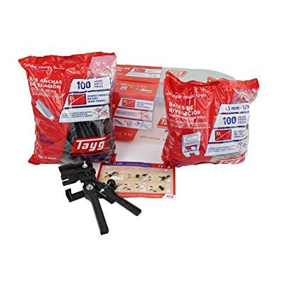 Tayg Kit sistema de nivelación 1´5mm, (100 bases, 100 cuñas, 1 alicate plástico) Tayg Kit sistema de nivelación 1´5mm, (100 bases, 100 cuñas, 1 alicate plástico)