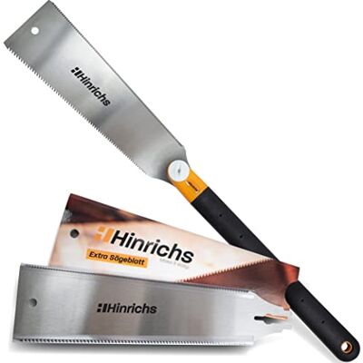 Hinrichs Sierra de Estilo Japonés Ryoba 25 cm Sierra para Madera de Acero al Carbono Serrucho de Doble Cara para Madera y Plástico Sierra de Mano Hinrichs Sierra de Estilo Japonés Ryoba 25 cm Sierra para Madera de Acero al Carbono Serrucho de Doble Cara para Madera y Plástico Sierra de Mano