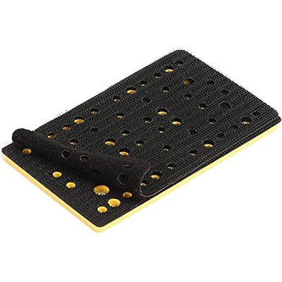 Mirka Zapato de lijado grado de dureza Medio + almohadilla protectora 81x133 mm cierre adhesivo para lijadoras orbitales DEOS II 353 con 46 orificios de extracción de polvo Mirka Zapato de lijado grado de dureza Medio + almohadilla protectora 81x133 mm cierre adhesivo para lijadoras orbitales DEOS II 353 con 46 orificios de extracción de polvo