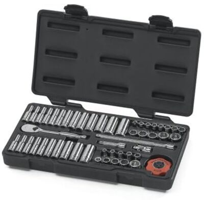 GEARWRENCH 54 Piece 1/4" Drive 6 Point Metric Standard and Deep Mechanics Tool Set GEARWRENCH 54 Piece 1/4" Drive 6 Point Metric Standard and Deep Mechanics Tool Set