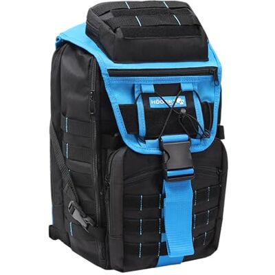 Högert Technik , Mochila para herramientas de poliéster 600D, sistema de bolsillo, antiabrasión, 3 compartimentos, 2 bolsillos exteriores con cremallera Högert Technik , Mochila para herramientas de poliéster 600D, sistema de bolsillo, antiabrasión, 3 compartimentos, 2 bolsillos exteriores con cremallera