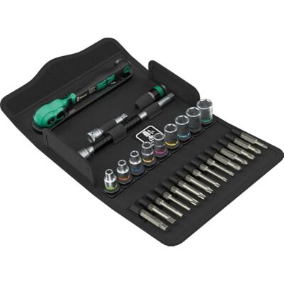 Wera 8100 SA 14 Juego de carraca Zyklop Comfort, con palanca de conmutación, con arrastre de 1/4", métrica, 28 piezas Wera 8100 SA 14 Juego de carraca Zyklop Comfort, con palanca de conmutación, con arrastre de 1/4", métrica, 28 piezas