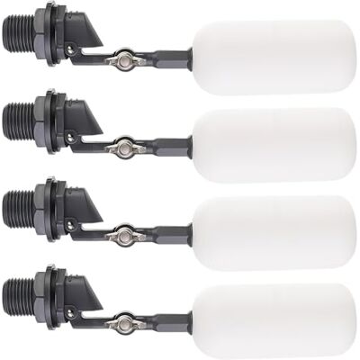 GBKDQQ 4 piezas de válvula de flotador esférica de cierre de 1/2 pulgada, control automático del nivel del agua de plástico para tanque de agua, acuario, estanque, humidificador, válvula de repuesto para GBKDQQ 4 piezas de válvula de flotador esférica de cierre de 1/2 pulgada, control automático del nivel del agua de plástico para tanque de agua, acuario, estanque, humidificador, válvula de repuesto para